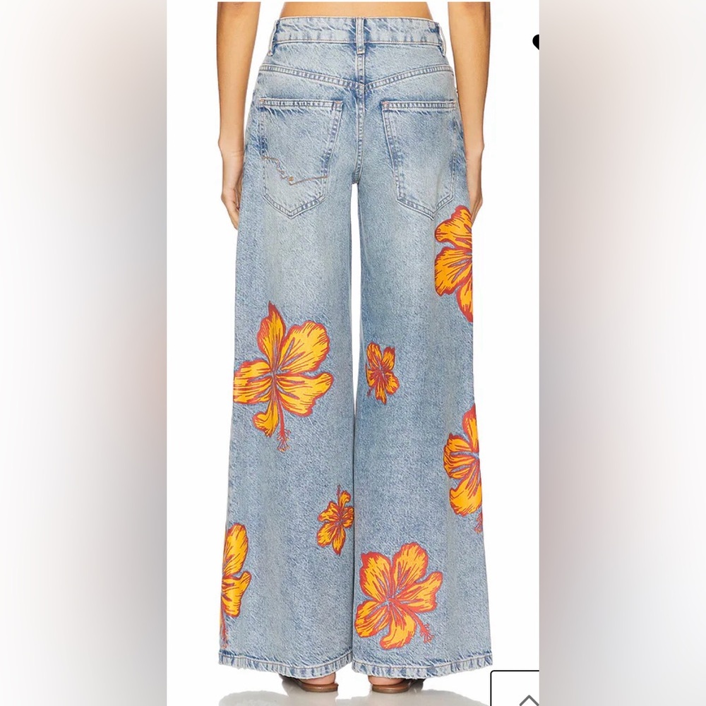 FREE PEOPLE Palisades Wide Leg Jeans $168 MSRP NWT (Sold Out on FP) - Picture 3 of 8